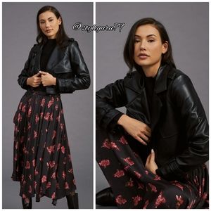 NWT, Anthropologie, Avec Les Filles Faux Leather Jacket in Black